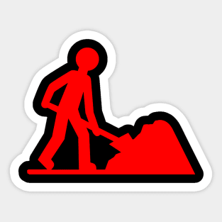 Red worker Sticker